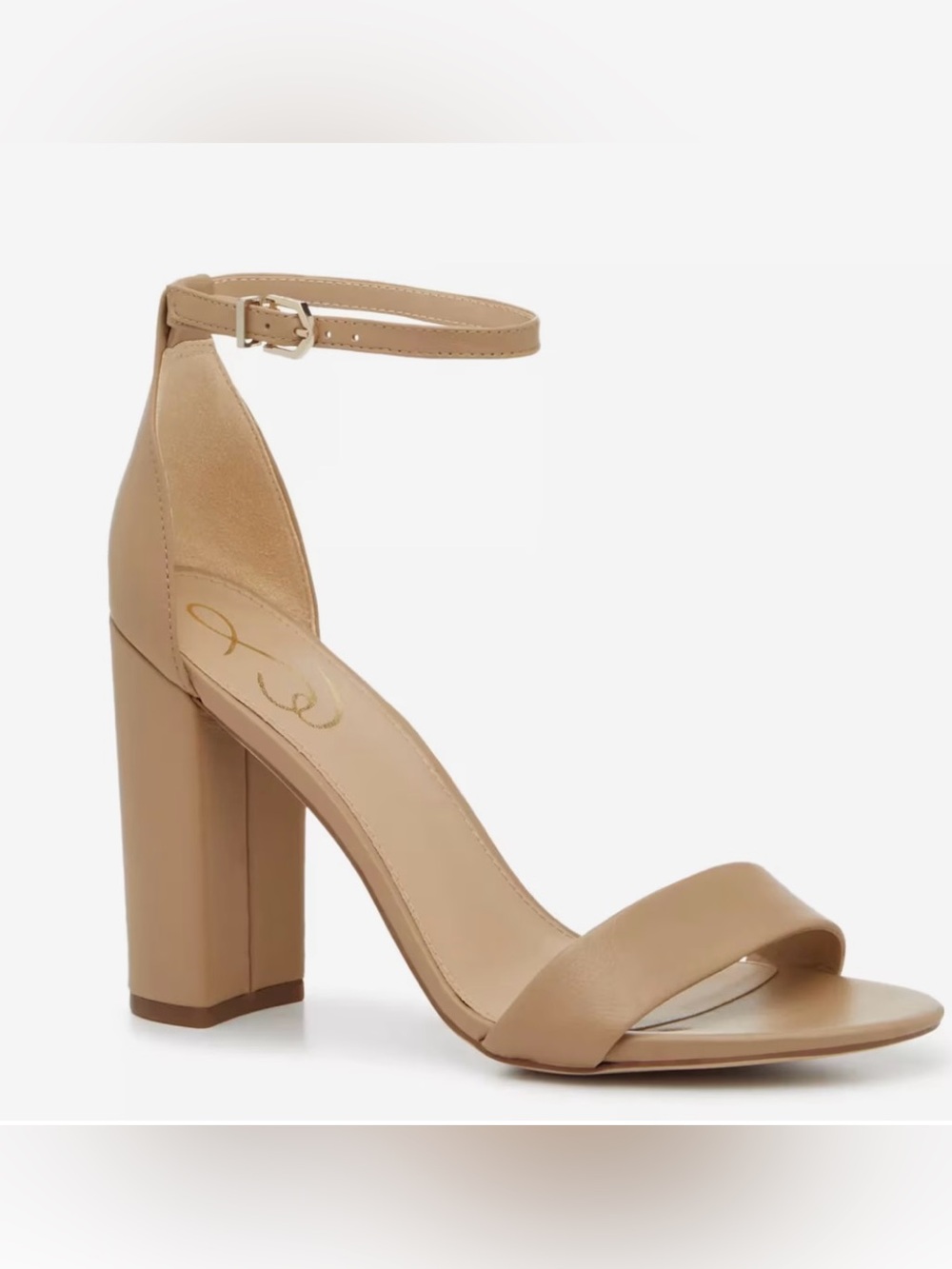NWOT Nude Ankle Strap Block Heel Yaro Sandals by Sam Edelman